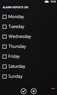 Press the required days to select them.