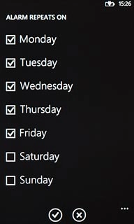 Press the confirm icon.