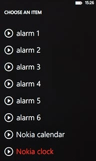 Once you've found an alarm tone you like, press the required alarm tone.