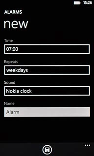 Press the field below Name and key in the required name.