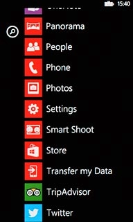 Slide your finger left on the display.Press Twitter.