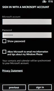 Press sign in.Wait a moment while your Microsoft account is activated.