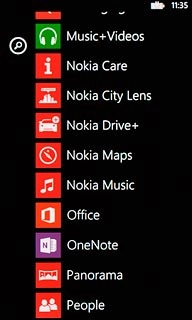 Slide your finger left on the display.Press People.