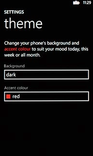 Press the field below Background.