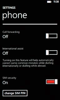Press change SIM PIN.
