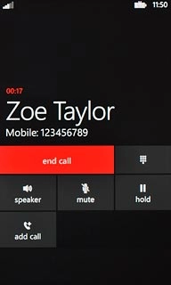 Press end call to end the call.