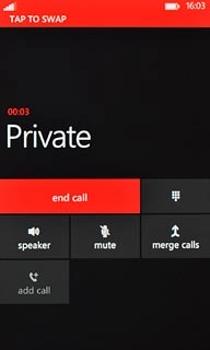 Press TAP TO SWAP to swap calls.
