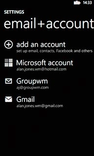 Press and hold the required email account until a pop-up menu is displayed.