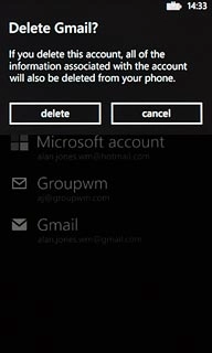 Press delete to confirm.
