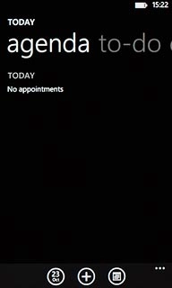 To see a list of all appointments:Slide your finger left to find agenda.