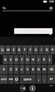 The following steps require that you're writing text and that the keypad is visible.