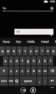 Press and drag the bar containing the suggested words left for more suggestions.