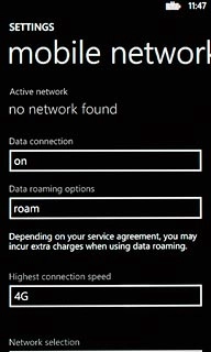Press the drop down list below Highest connection speed.