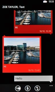 Press the send icon.