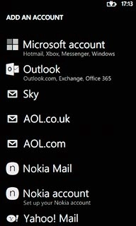 Press Microsoft account.
