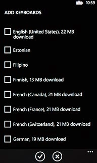 Press the required language to select them.