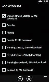 Press the confirm icon.