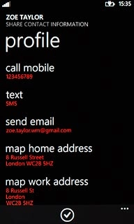 Press the confirm icon.