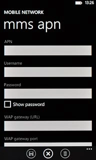 Press the field below WAP gateway (URL) and key in 10.202.2.60