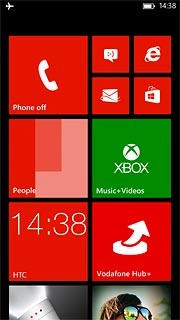 The flight mode icon shows that flight mode is turned on.Further information:Turn flight mode on or off