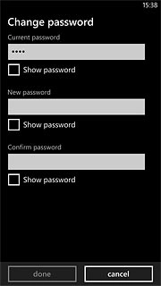 Press the field below New password and key in a new phone lock code.