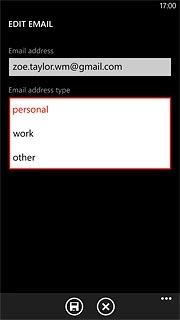 Press the required email type.