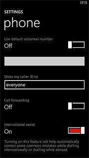 Press the field below Use default voicemail number and key in +61414121121