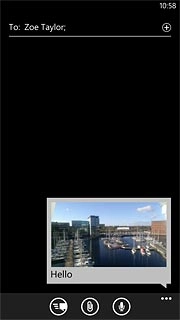 Press the send icon when you've finished your picture message.