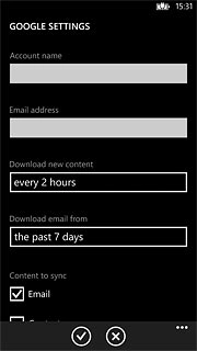 Press the confirm icon.