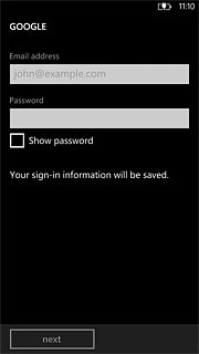 Press the field below Email address and key in your email address (such as name@provider.com).