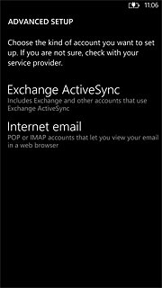 Press Exchange ActiveSync.