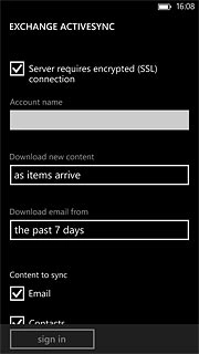 Press the field below Download email from.
