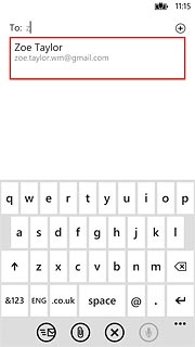 Key in the first letters of the required contact.Matching contacts are displayed.Press the required contact.Repeat the procedure to add more recipients.