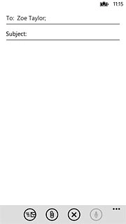 Press the text input field and write the required text.
