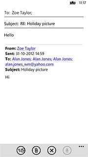 Press the send icon.