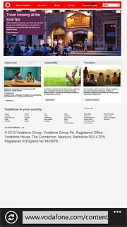Press the address bar at the bottom of the display.
