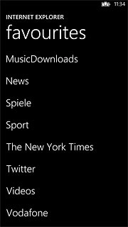 Press the required bookmark.