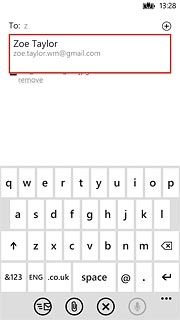 Press the required contact.Write subject and text for your email message.