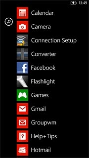 Slide your finger left on the display.Press Calendar.