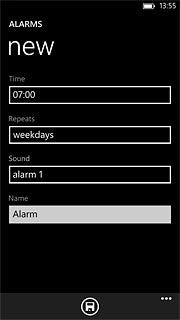 Press the field below Name and key in the required name.