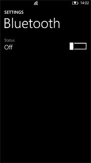 Press the indicator next to Status.Depending on the current setting, the function is turned on or off.