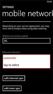 Press automatic.Wait while your phone finds the network.