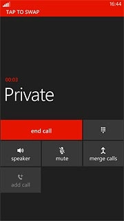 Press TAP TO SWAP to swap calls.