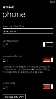 Press the field below Show my caller ID to.