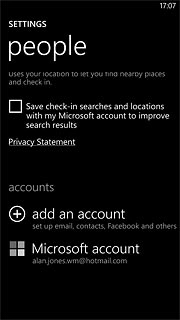 Press add an account.