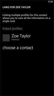 If no contacts are suggested:Press choose a contact.