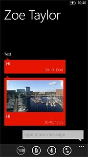 Press and hold the required text message until a pop-up menu is displayed.