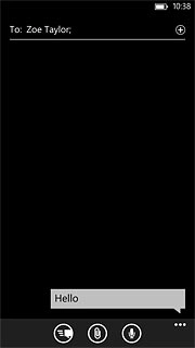 Press the attachment icon.Select one of the following options:Insert picture, go to 5a.Insert video clip, go to 5b.