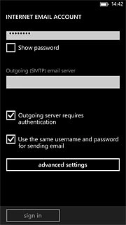 Press advanced settings.