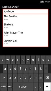 Key in YouTube and press arrow right.